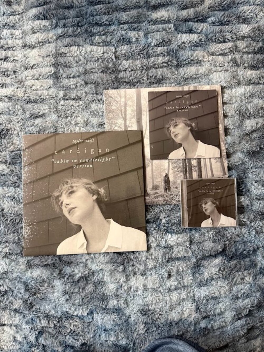 Taylor Swift vinyl and cd bundle: cardigan "cabin in candlelight" version